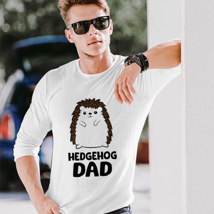 Hedgehog Dad Fathers Day Cute Hedgehog Long Sleeve T-Shirt Gifts for Him