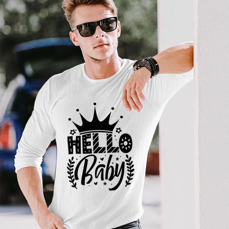 Hello Baby Graphic Design For New Coming Babys Unisex Long Sleeve Gifts for Him