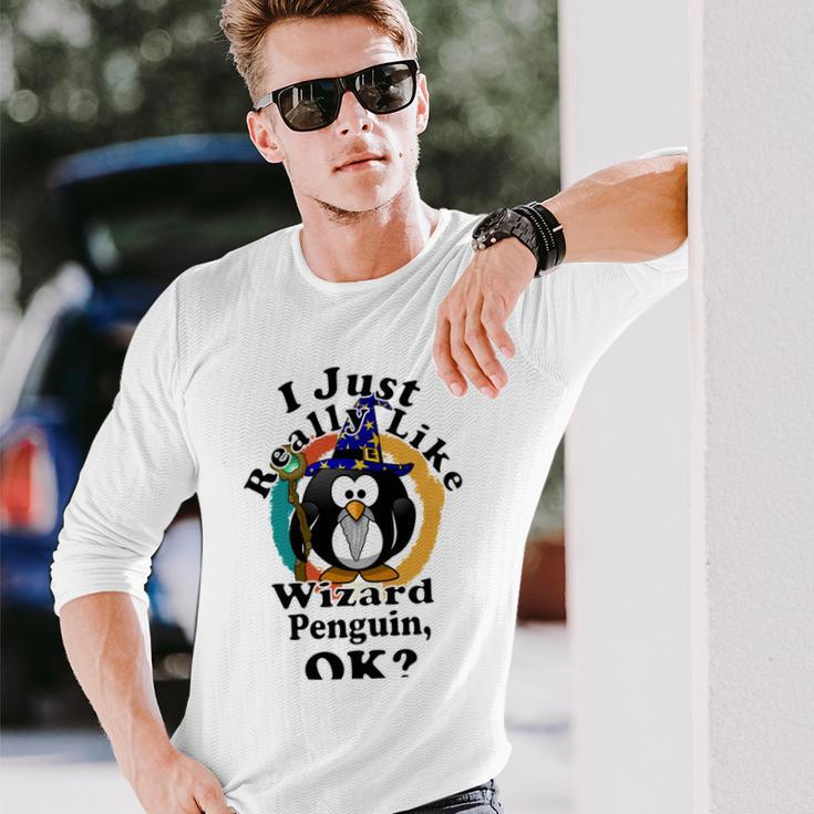 I Really Like Wizard Penguin Ok Unisex Long Sleeve Gifts for Him