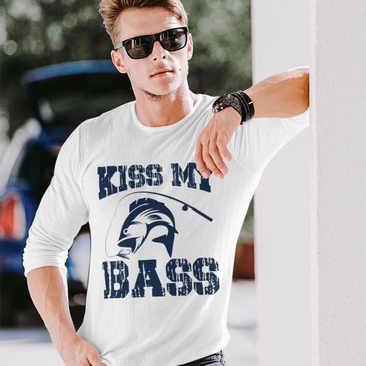 Love Fishing Kiss My Bass Unisex Long Sleeve Gifts for Him