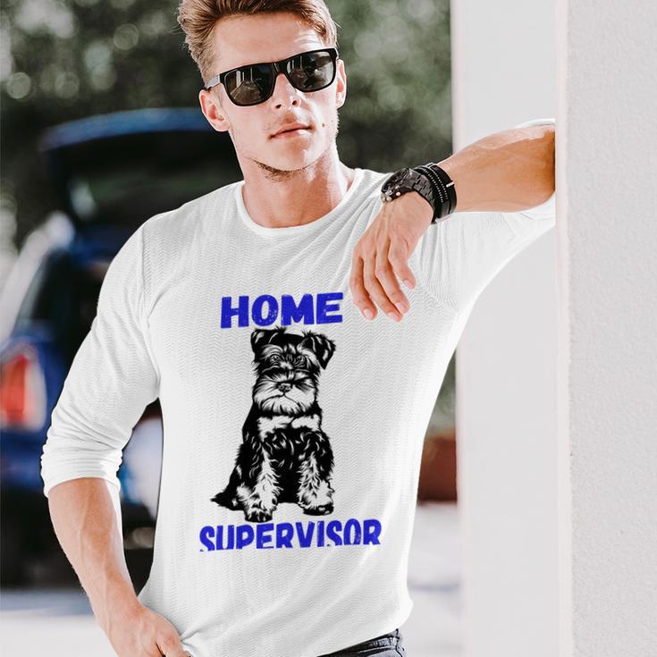 Miniature Schnauzer Home Supervisor Child Wrangler Multi Tasking Dog Unisex Long Sleeve Gifts for Him