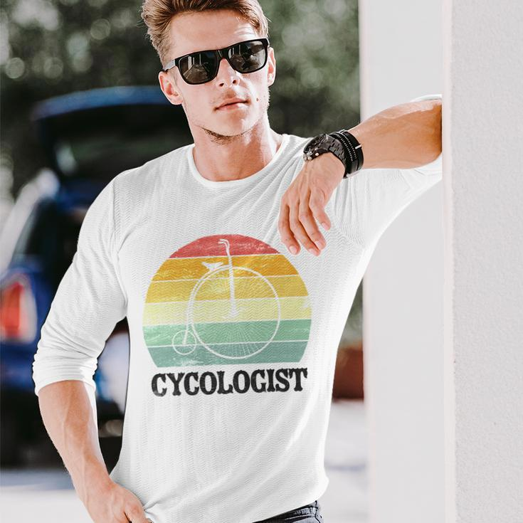 Penny Farthing Cycologist Funny Vintage Biking Cyclogist Cyclist Cycling Road Bike Mtb Unisex Long Sleeve Gifts for Him