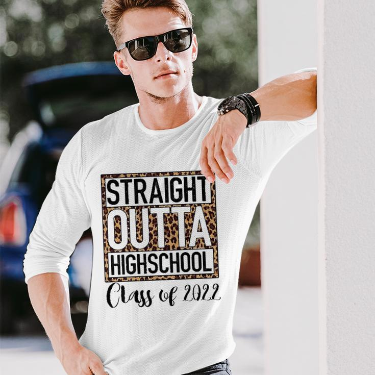 Straight Outta High School Class Of 2022 Graduation Boy Girl Long Sleeve T-Shirt T-Shirt Gifts for Him