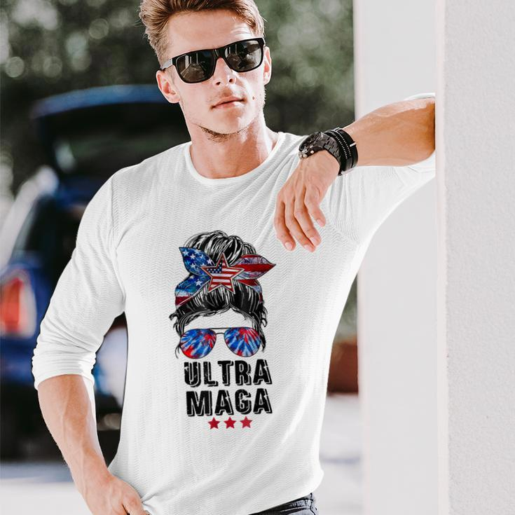 Ultra Mega Messy Bun 2022 Proud Ultra-Maga We The People Long Sleeve T-Shirt T-Shirt Gifts for Him