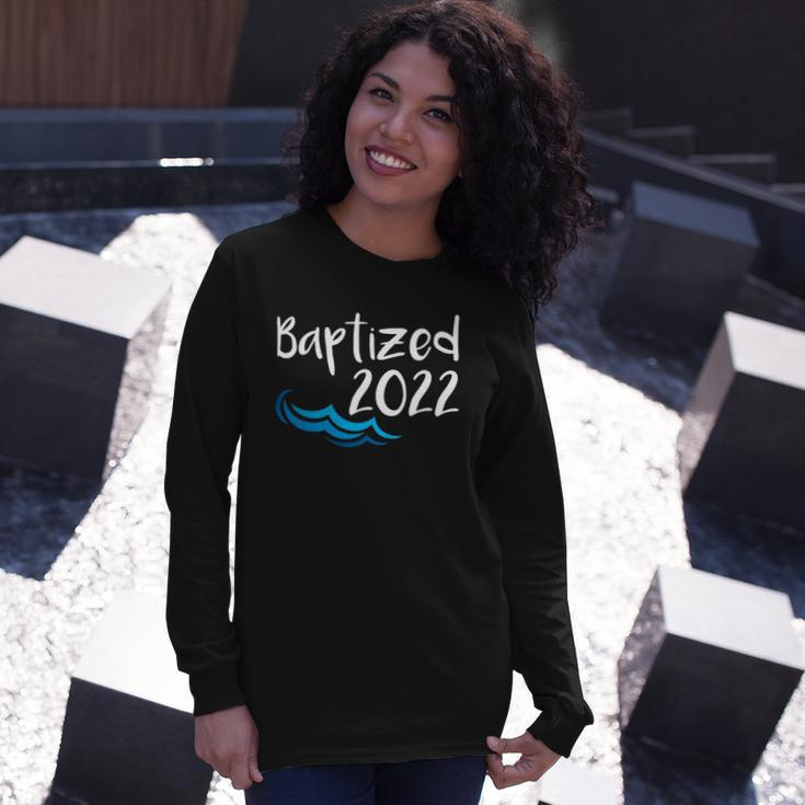 2022 Baptized Water Baptism Christian Catholic Church Faith Long Sleeve T-Shirt T-Shirt Gifts for Her