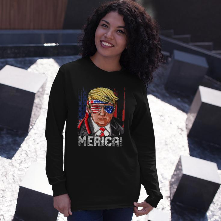 2024 Trump 4Th Of July S Merica Long Sleeve T-Shirt T-Shirt Gifts for Her