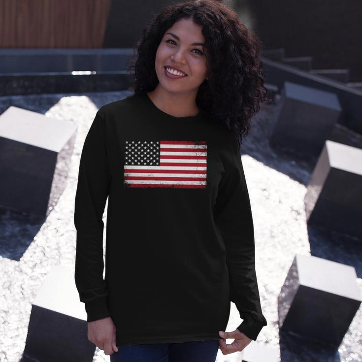 4Th Of July American Flag Vintage Usa Patriotic Long Sleeve T-Shirt T-Shirt Gifts for Her