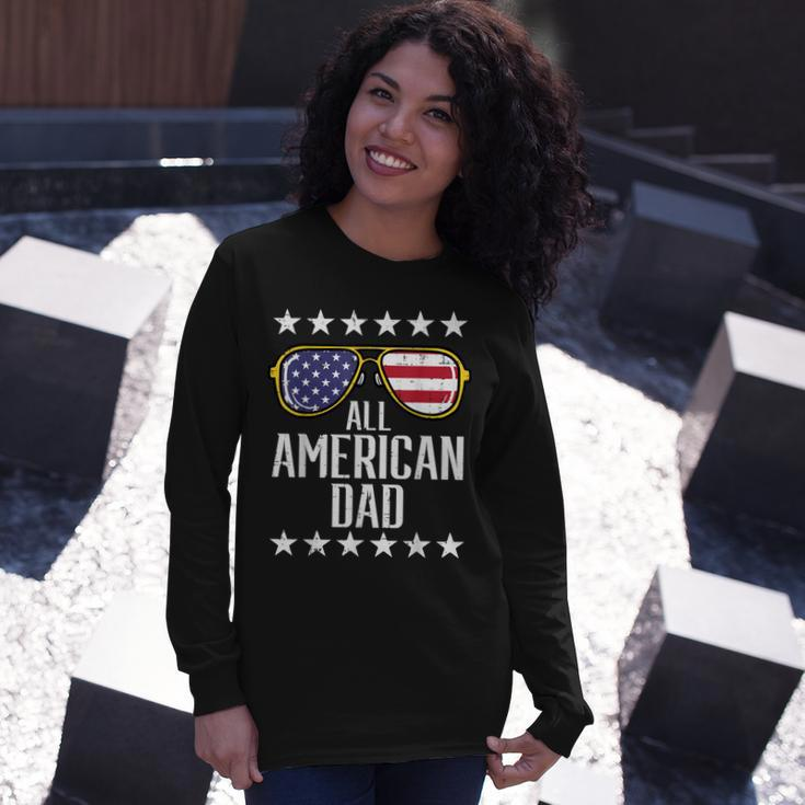 All American Dad 4Th Of July Memorial Day Matching Long Sleeve T-Shirt Gifts for Her