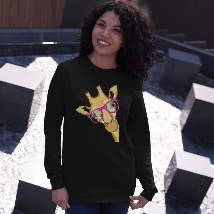 Animal Tees Hipster Giraffe Lovers Long Sleeve T-Shirt T-Shirt Gifts for Her