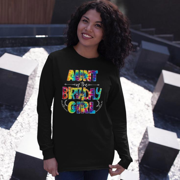Aunt Of The Birthday Girl Matching Tie Dye Long Sleeve T-Shirt T-Shirt Gifts for Her