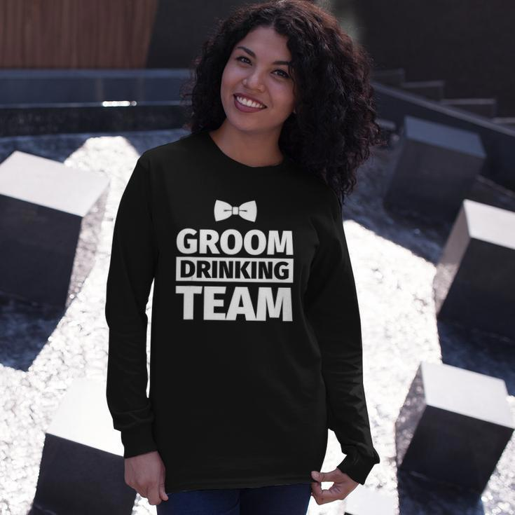 Bachelor Party Groom Drinking Team Long Sleeve T-Shirt T-Shirt Gifts for Her
