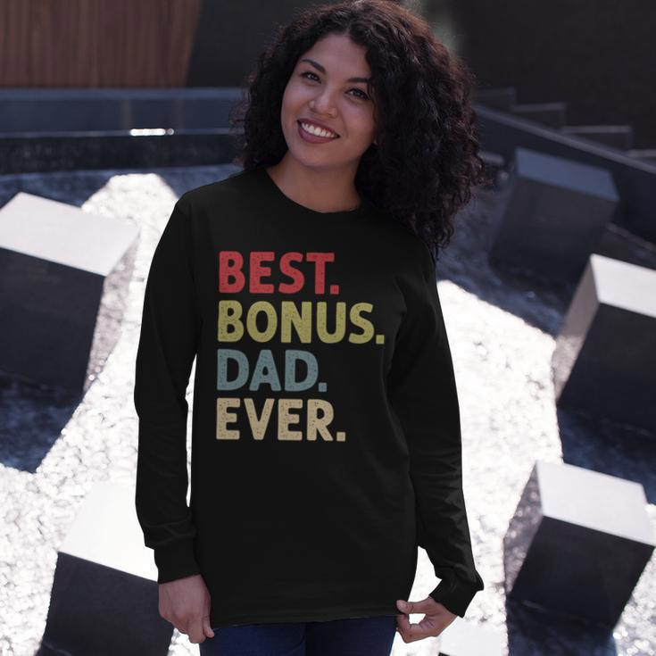 Best Bonus Dad Ever Long Sleeve T-Shirt Gifts for Her