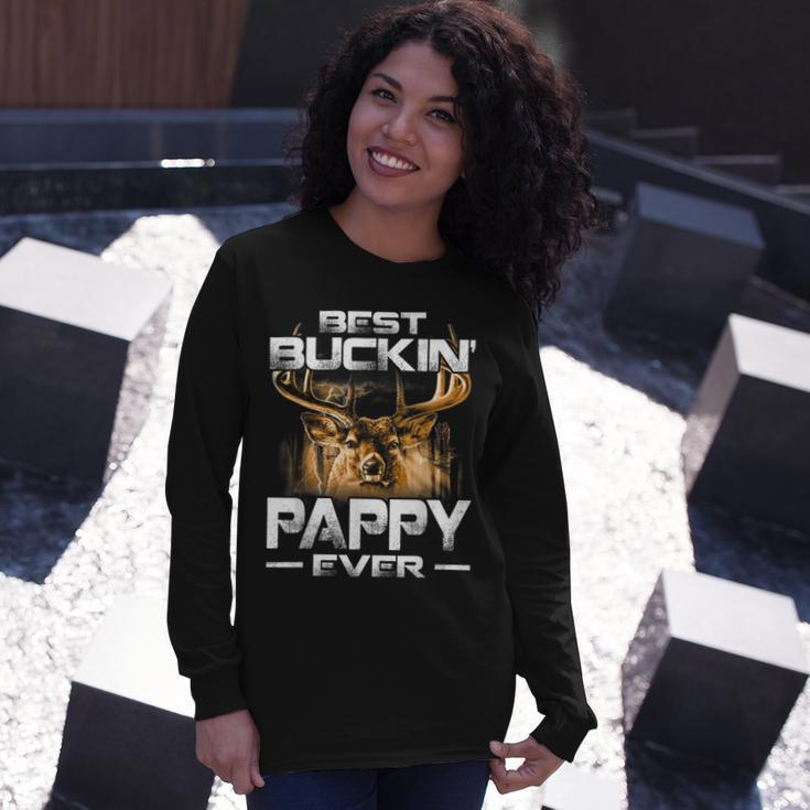 Best Buckin Pappy Ever Deer Hunting Bucking Father Long Sleeve T-Shirt Gifts for Her