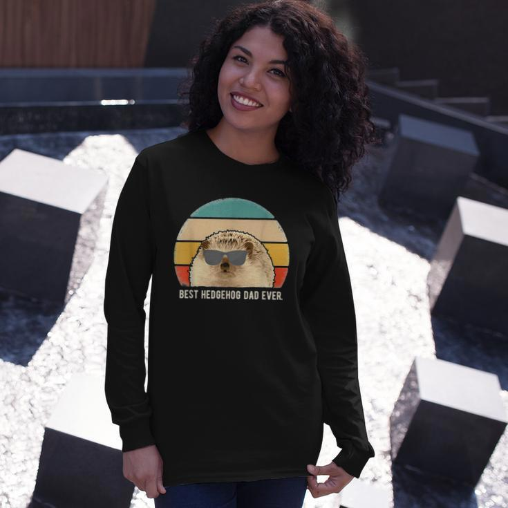 Best Hedgehog Dad Ever Animal Retro Classic Long Sleeve T-Shirt T-Shirt Gifts for Her