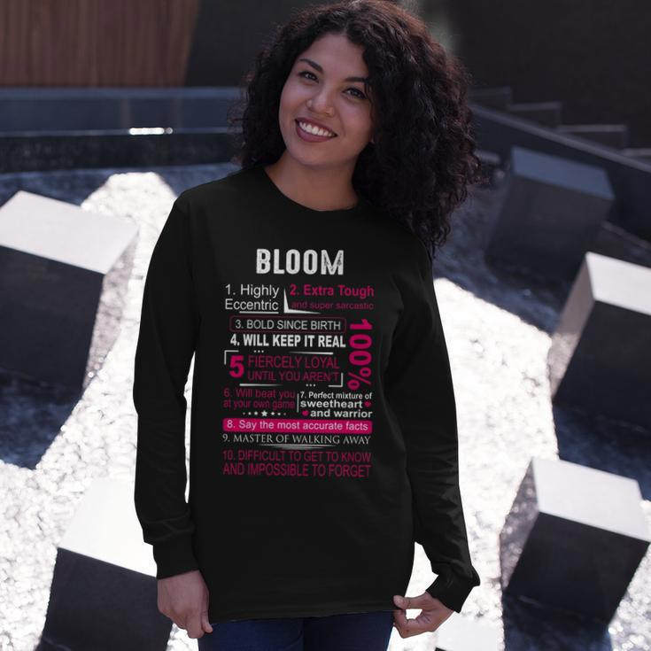 Bloom Name Bloom Long Sleeve T-Shirt Gifts for Her