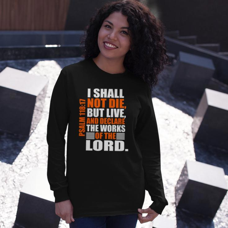 Christerest Psalm 11817 Christian Bible Verse Affirmation Long Sleeve T-Shirt Gifts for Her