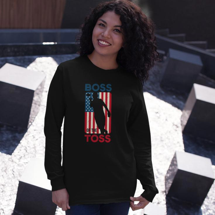 Cornhole S For Boss Of The Toss 4Th Of July Long Sleeve T-Shirt T-Shirt Gifts for Her