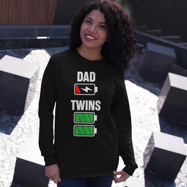 Dad Fathers Day Birthday Twins Twin Dad Long Sleeve T-Shirt Gifts for Her