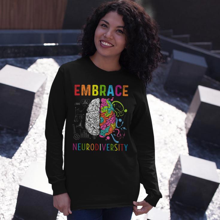 Embrace Neurodiversity V2 Unisex Long Sleeve Gifts for Her