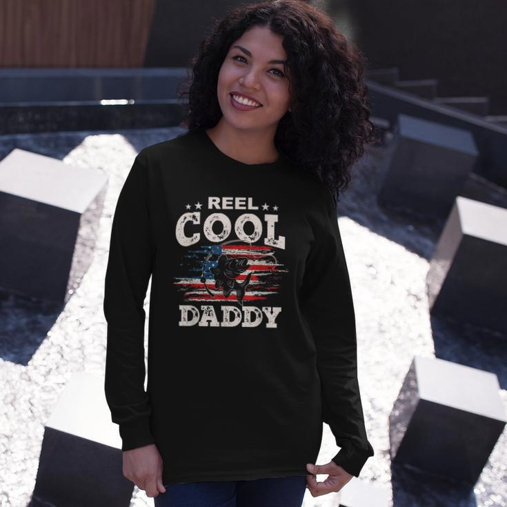 For Fathers Day Tee Fishing Reel Cool Daddy Long Sleeve T-Shirt T-Shirt Gifts for Her