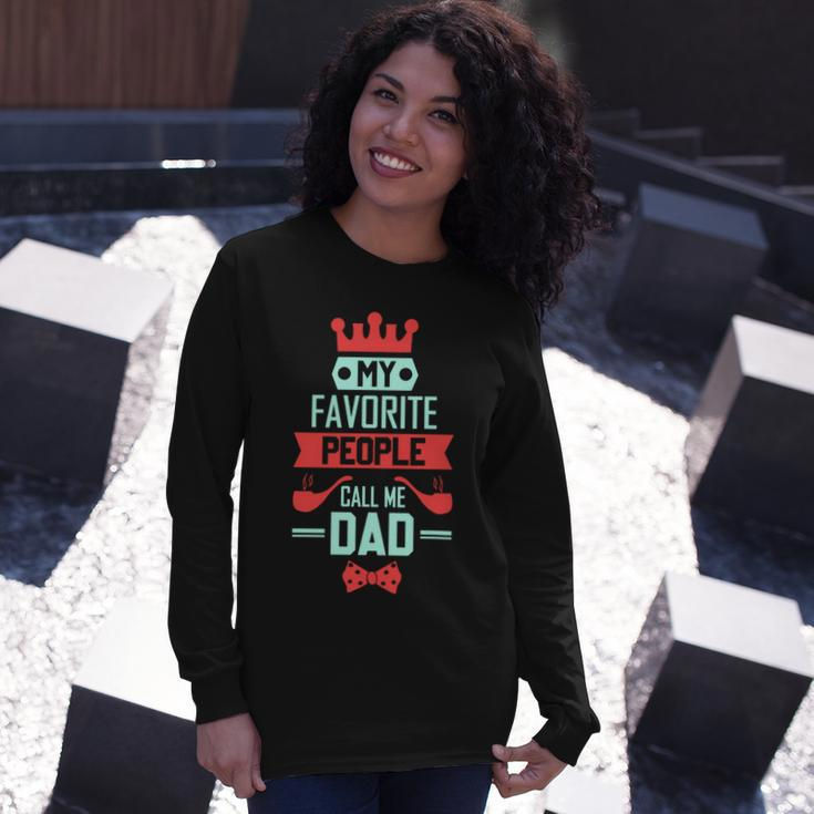 My Favorite People Call Me Pop Fathers Day Long Sleeve T-Shirt Gifts for Her