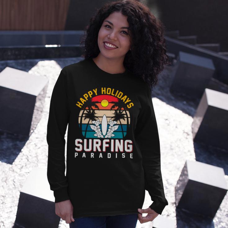 Funny Enjoy The Summer Holiday Summer Surfing Paradise Unisex Long Sleeve Gifts for Her