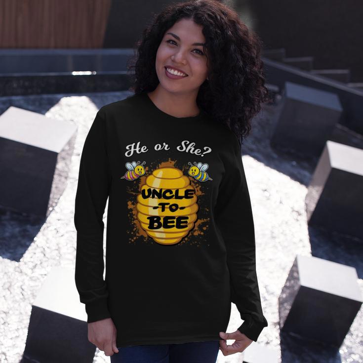 Gender Reveal He Or She Uncle To Bee Unisex Long Sleeve Gifts for Her