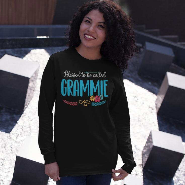 Grammie Grandma Blessed To Be Called Grammie Long Sleeve T-Shirt Gifts for Her