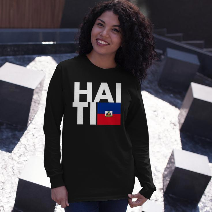 Haiti Flag Haiti Nationalist Haitian Long Sleeve T-Shirt T-Shirt Gifts for Her