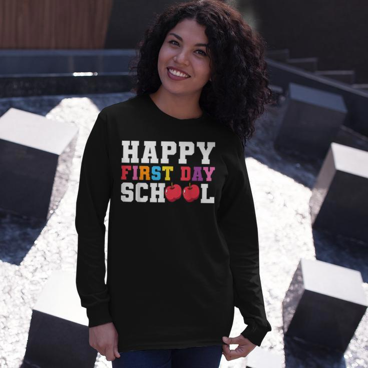 Happy First Day Of School Back To School Teachers Long Sleeve T-Shirt Gifts for Her