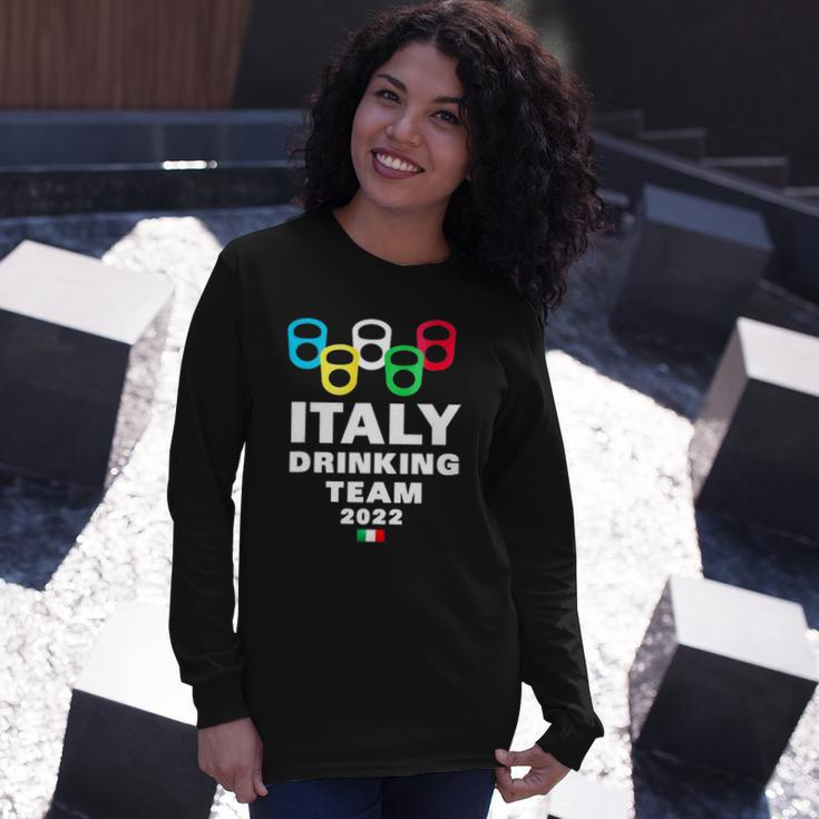 Italy Drinking Team Long Sleeve T-Shirt T-Shirt Gifts for Her