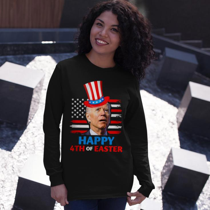 Joe Biden Happy 4Th Of Easter Confused 4Th Of July Long Sleeve T-Shirt Gifts for Her