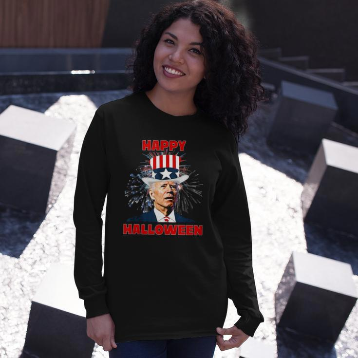 Joe Biden Happy Halloween For Fourth Of July Long Sleeve T-Shirt T-Shirt Gifts for Her