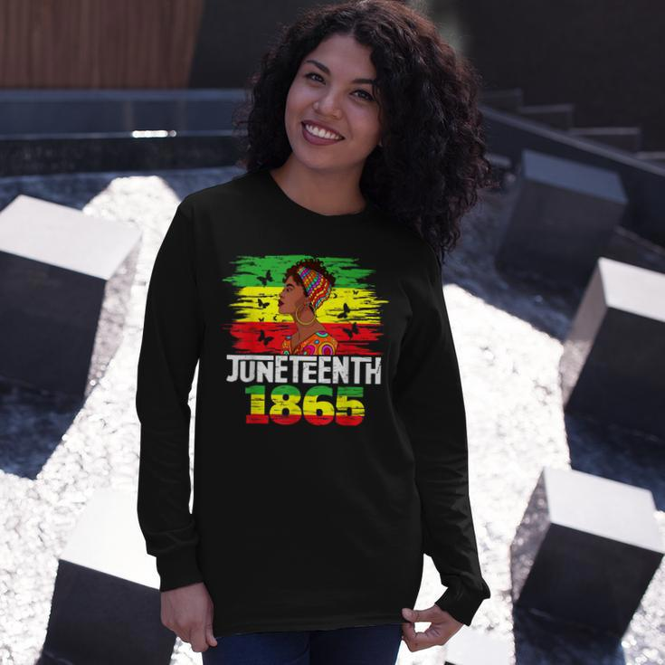 Juneteenth 1865 Independence Day Black Pride Black Long Sleeve T-Shirt T-Shirt Gifts for Her