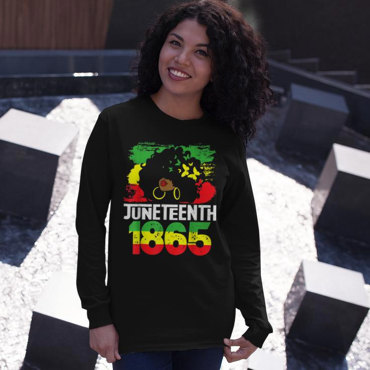 Juneteenth Is My Independence Day Black Freedom 1865 Long Sleeve T-Shirt T-Shirt Gifts for Her