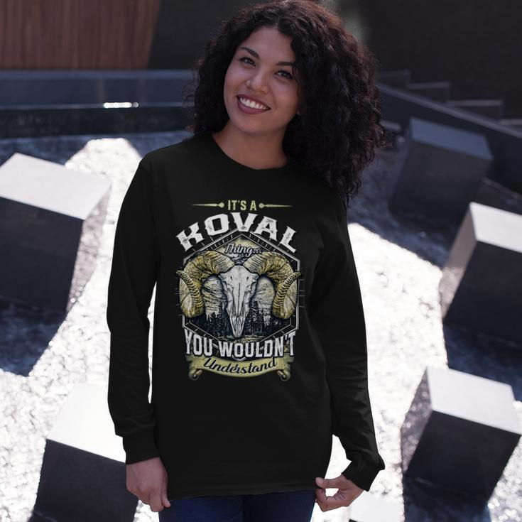 Koval Name Shirt Koval Name V5 Long Sleeve T-Shirt Gifts for Her