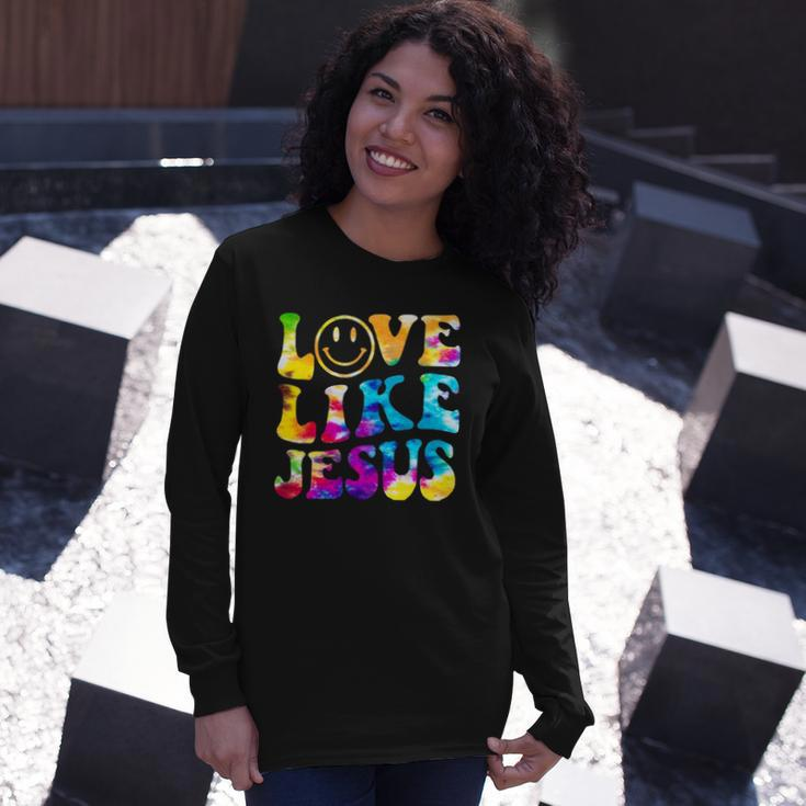 Love Like Jesus Tie Dye Faith Christian Jesus Kid Long Sleeve T-Shirt T-Shirt Gifts for Her