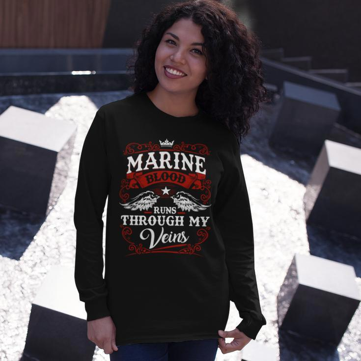 Marine Name Shirt Marine Name Long Sleeve T-Shirt Gifts for Her