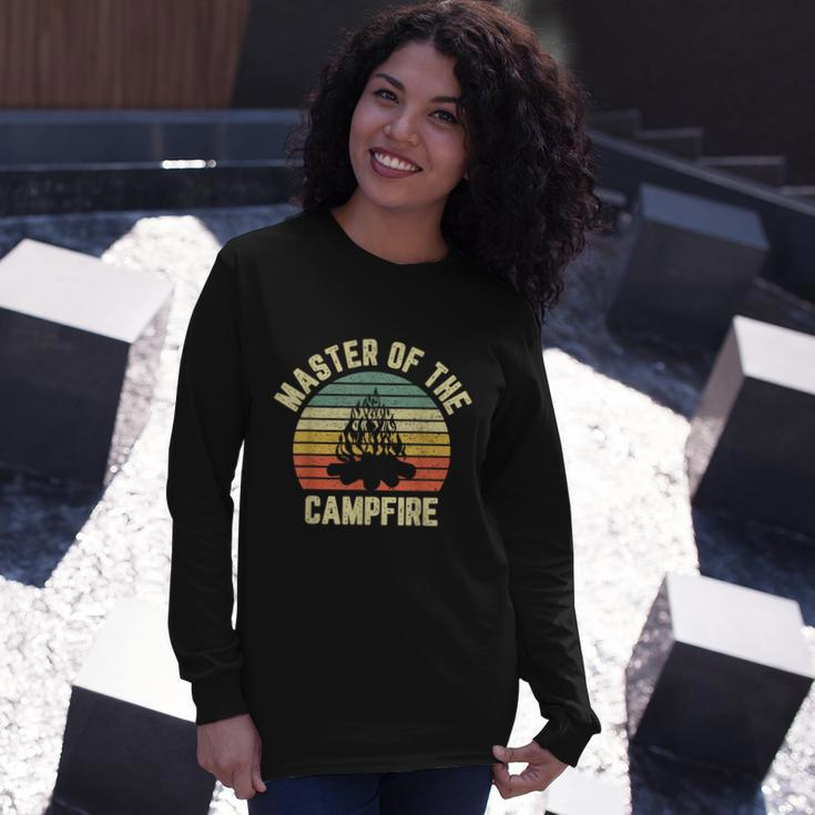 Master Of The Campfire Camping Vintage Camper Long Sleeve T-Shirt Gifts for Her