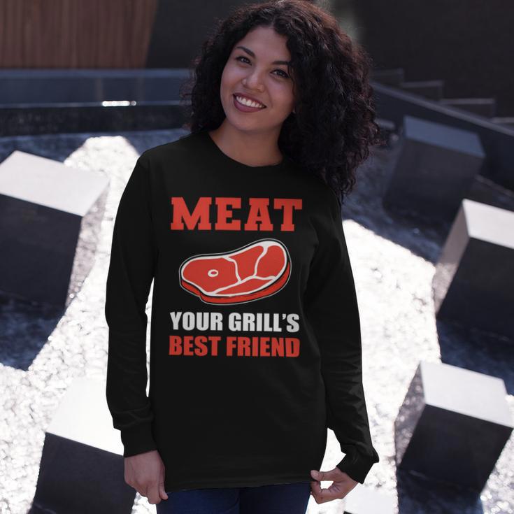 Meat Your Grill’S Best Friend Butcher Chef Cook Bbq Unisex Long Sleeve Gifts for Her