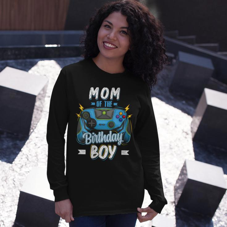 Mom Of The Birthday Boy Matching Video Gamer Party Long Sleeve T-Shirt Gifts for Her