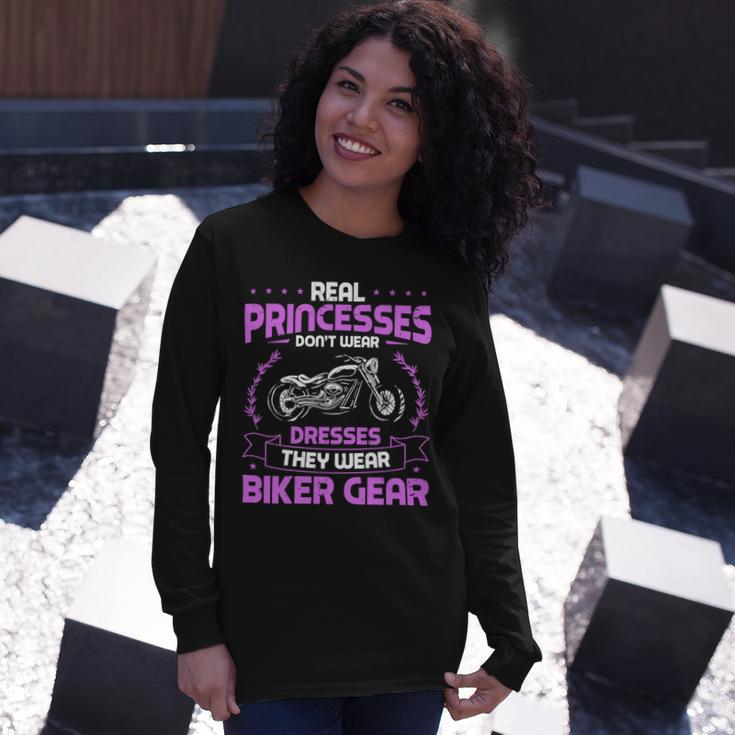 Motorcycle Real Princesses Wear Biker 483 Shirt Unisex Long Sleeve Gifts for Her