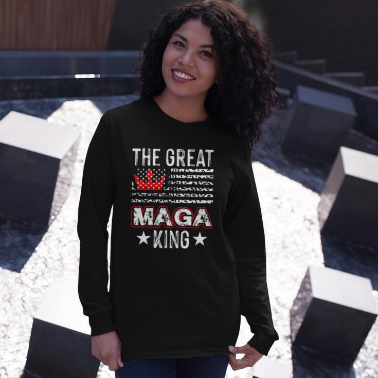 Old The Great Maga King Ultra Maga Retro Us Flag Long Sleeve T-Shirt T-Shirt Gifts for Her