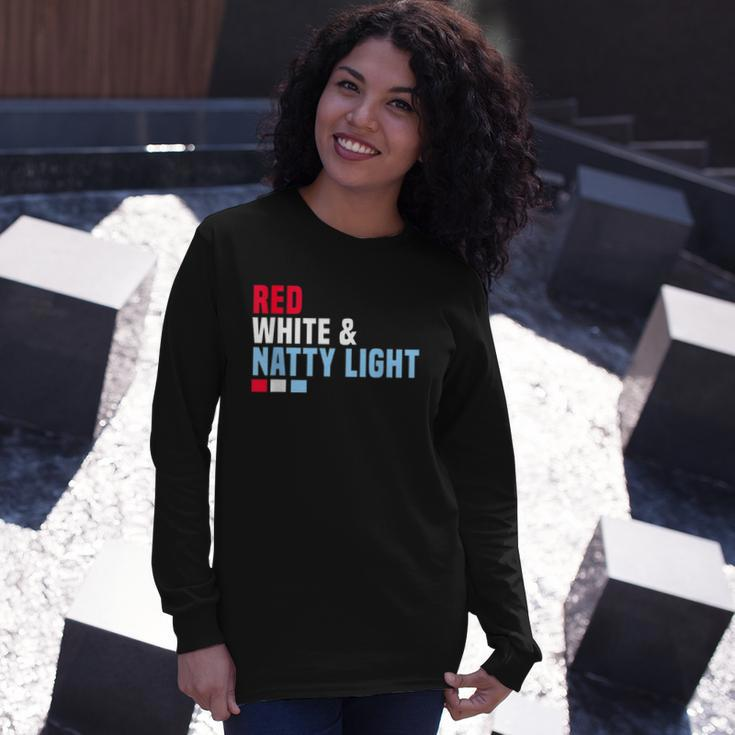 Red White And Natty-Light 4Th Of July Long Sleeve T-Shirt Gifts for Her