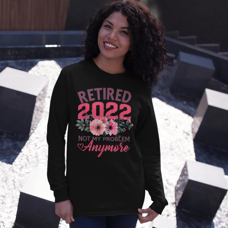 Retired 2022 Retirement For 2022 Cute Pink Long Sleeve T-Shirt Gifts for Her