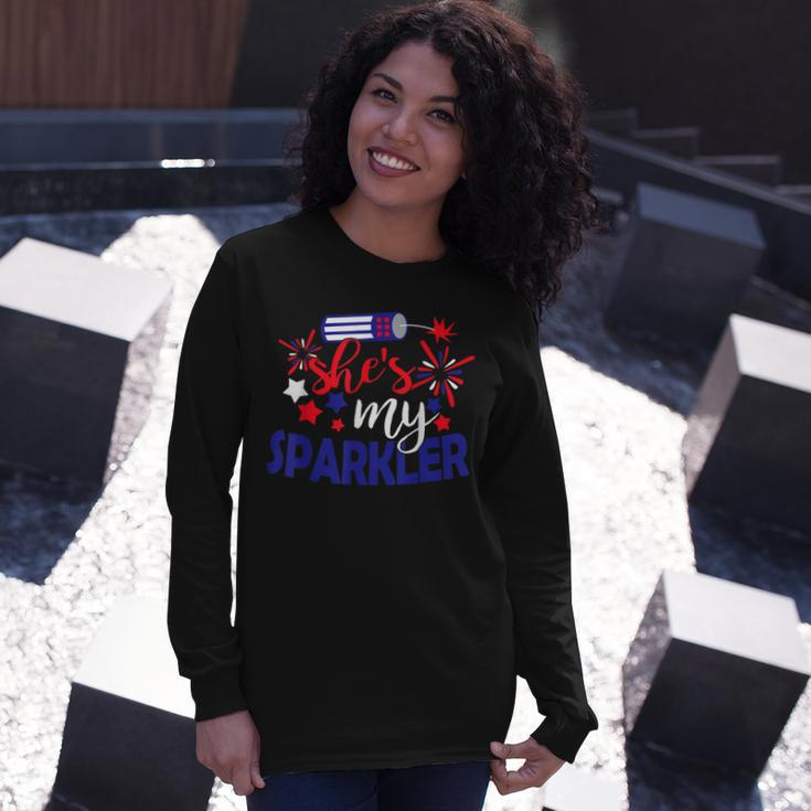 Shes My Sparkler 4Th Of July Matching Couples Long Sleeve T-Shirt Gifts for Her