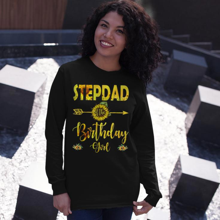 Stepdad Of The Birthday Girl Dad Sunflower Long Sleeve T-Shirt Gifts for Her