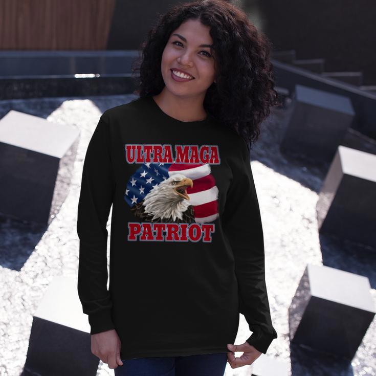 Ultra Maga Patriot American Eagle Us Flag Unisex Long Sleeve Gifts for Her