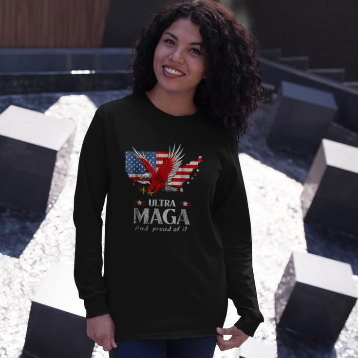 Ultra Maga And Proud Of It The Great Maga King Trump Supporter Long Sleeve T-Shirt T-Shirt Gifts for Her
