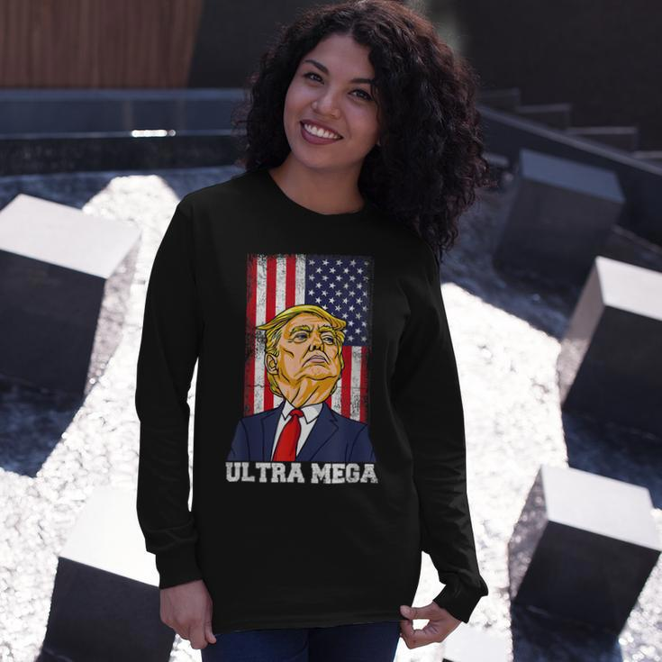 Ultra Maga Shirt Anti Biden Us Flag Long Sleeve T-Shirt Gifts for Her